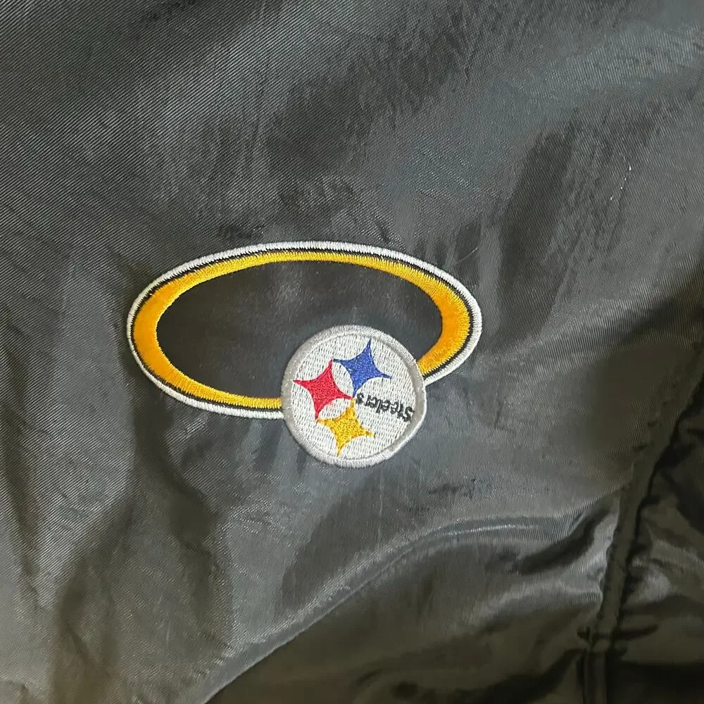90s Vintage Pittsburgh Steelers Puffer Coat Logo Athletics ProLine Men's XL NFL